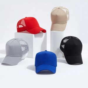 Hip hop hat custom  Logo 3D Embroidery custom logo cotton Multiple Colors Trucker Cap for Outdoor Sports