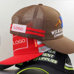 Custom 3d embroidery 5 panels out door baseball sport cap trucker cap mesh hat