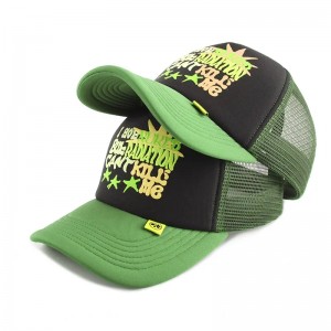 Custom embroidery trucker hats screen printing Puff printing logo plain foam trucker caps breathable hat