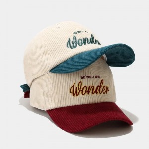 Wholesale Custom Design Embroidery Logo Corduroy Dad Hat Vintage 6 Panel Baseball Hat Fashion Casual Baseball Hats