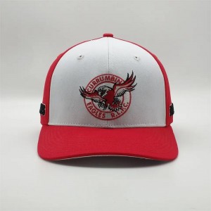 Custom High Quality 6 Panel Embroidery Two Tone Pre Curved Brim Hat Low Profile Cotton Dad Baseball Cap