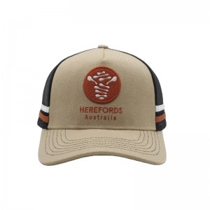 Custom High Profile Australian Country Trucker Caps,2 Side Stripe Mesh Trucker Cap,Striped Trucker Ha