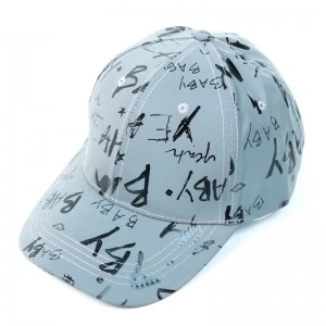 Low Moq Cheap Custom Popular Unstructured Baseball Hats Dark Gray Reflective Hats Baseball Cap For Man