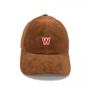 Custom embroidered Custom embroidered corduroy hat with leather strap back, corduroy snapback hat/cap wholesale hat with leather strap back, corduroy snapback hat/cap wholesale