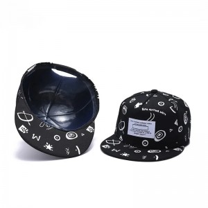 Summer spring print sublimation hats 3d embroidery snapback cap patch logo unstructured flat brim 6 panel snapback hat