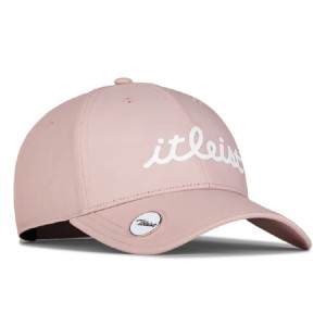 Women's Players Performance golf cap custom TPU logo 6 panel structured golf cap baseball caps CURVED bill rose golf hats women
