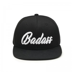 OEM Design Flat Brim 6 Panel Custom 3D Embroidery Logo Hip Hop Cap Snapback Hat For Men