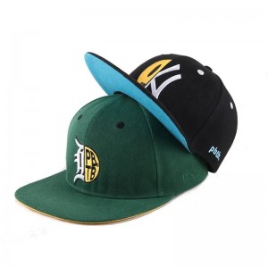 Factory wholesale baseball hat custom men snapback cap 6 panel flat brim embroidery fitted sports cap