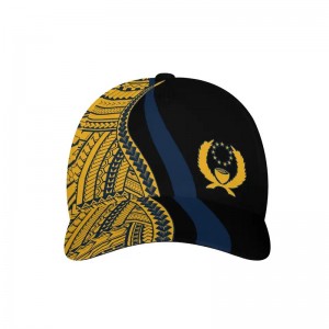New Micronesia Pohnpei Flag printed Baseball Cap Polynesian Tattoo Sports Caps Fitted Adjustable Breathable Unisex Outdoor Hat