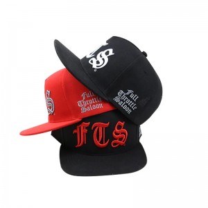 Embroidery Cotton Flat Brim Adults Plain Mens Hip Hop Hats 5 Panel Customize Snapback Caps Hats with custom logo