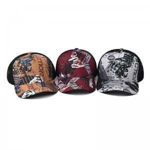 Cheap Sun Visor Snapback Hip Hop Mesh Hats Custom gradient Trucker Cap