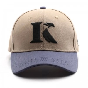 Luxury 3d embroidered 6 panel dad baseball hat two tone baseball hats cap